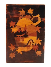 Antique Japanese Inlaid Box with Concealed Drawer