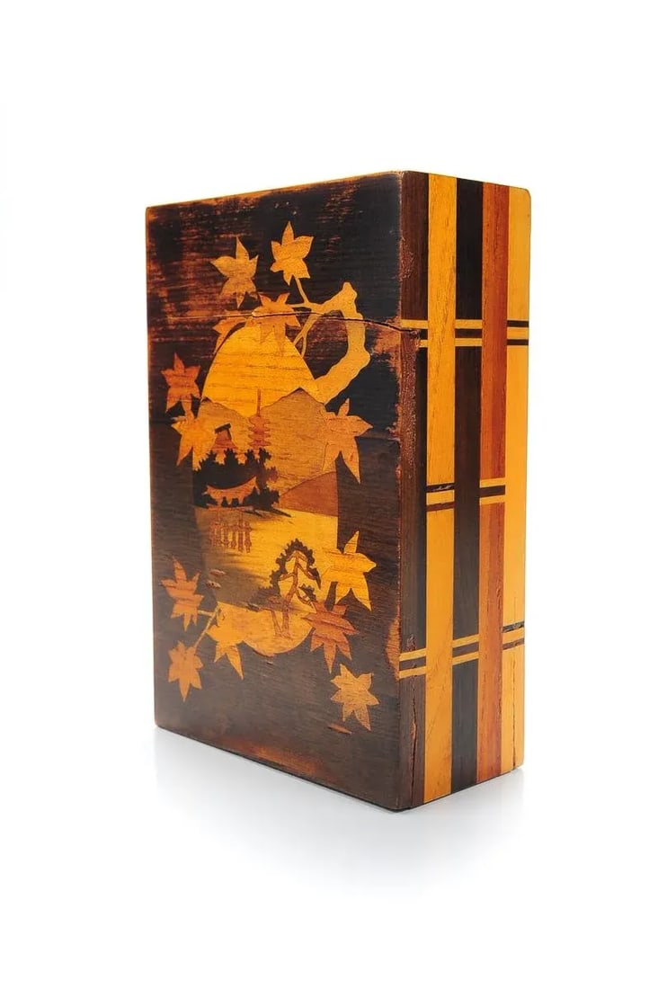 Antique Japanese Inlaid Box with Concealed Drawer - 3