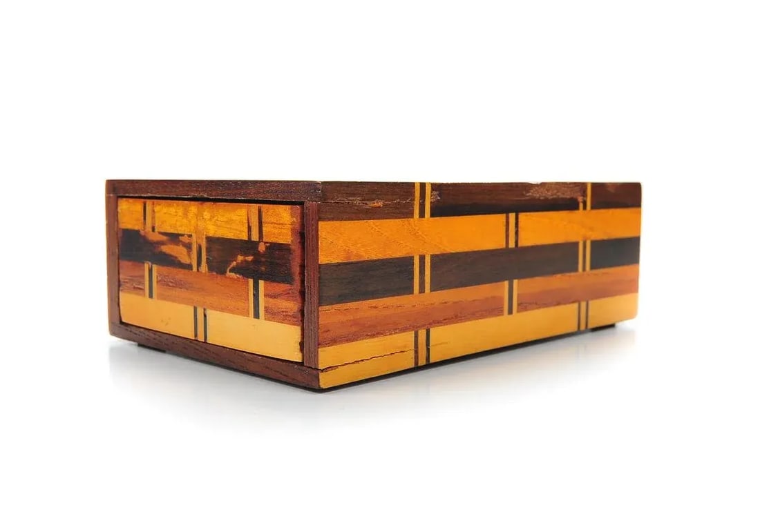 Antique Japanese Inlaid Box with Concealed Drawer - 6