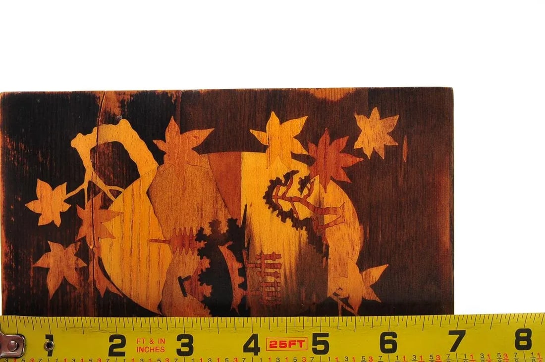 Antique Japanese Inlaid Box with Concealed Drawer - 9