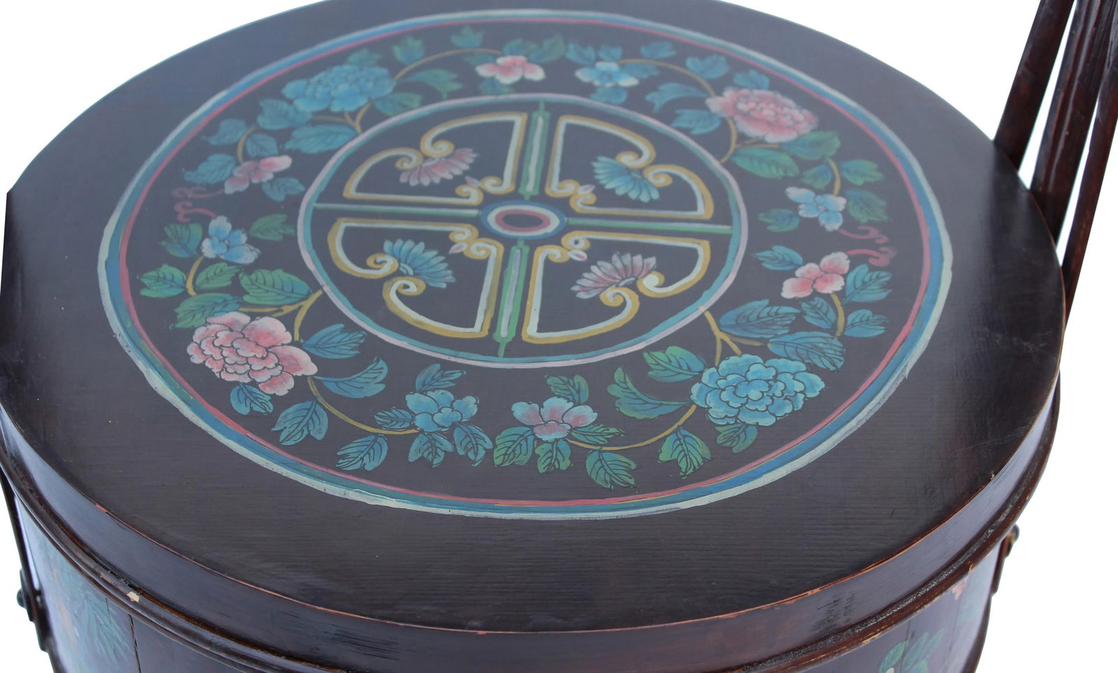 Chinese Handmade Gold Ingot Shape Floral Pattern Bamboo Strip Dim Sum Basket - 10