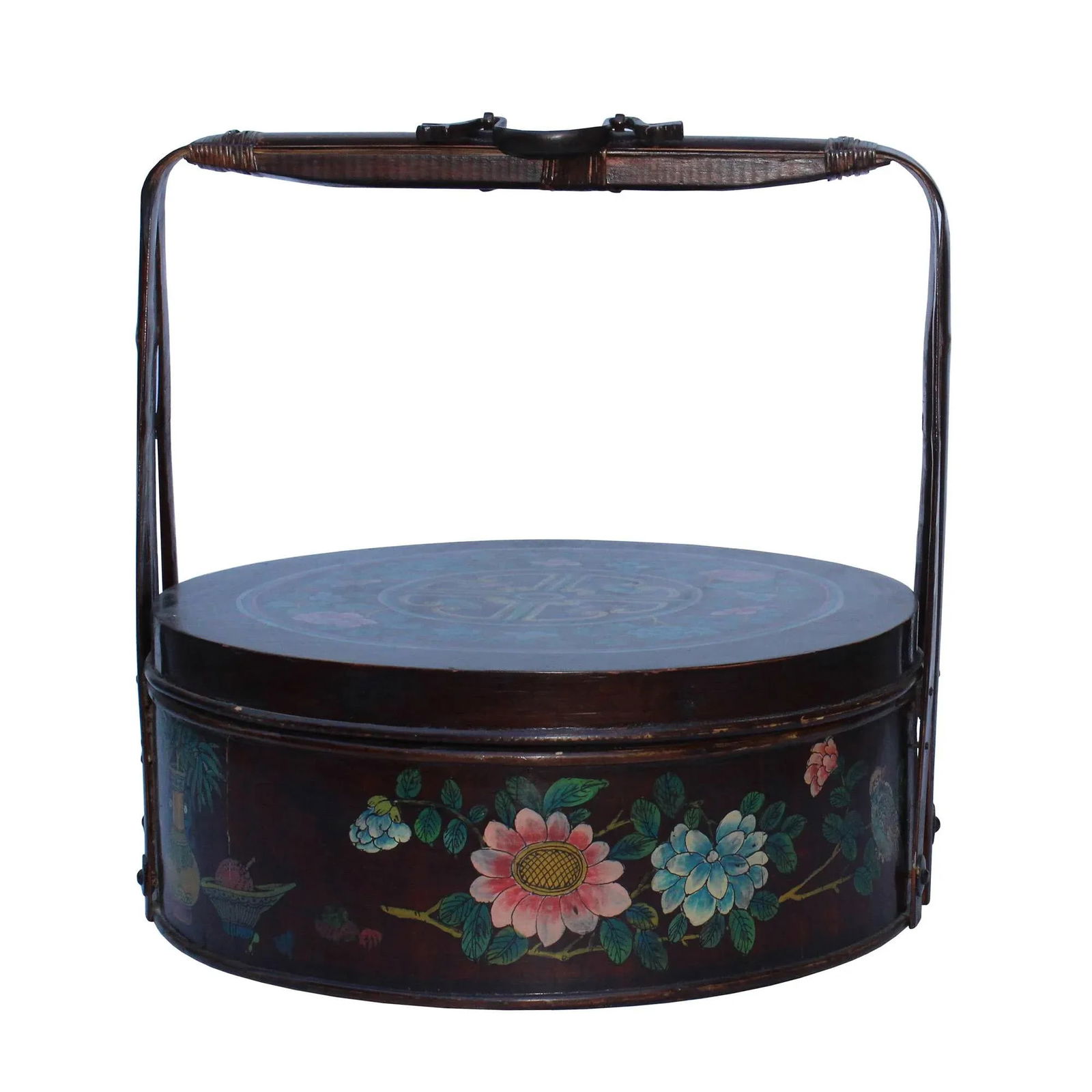 Chinese Handmade Gold Ingot Shape Floral Pattern Bamboo Strip Dim Sum Basket - 11