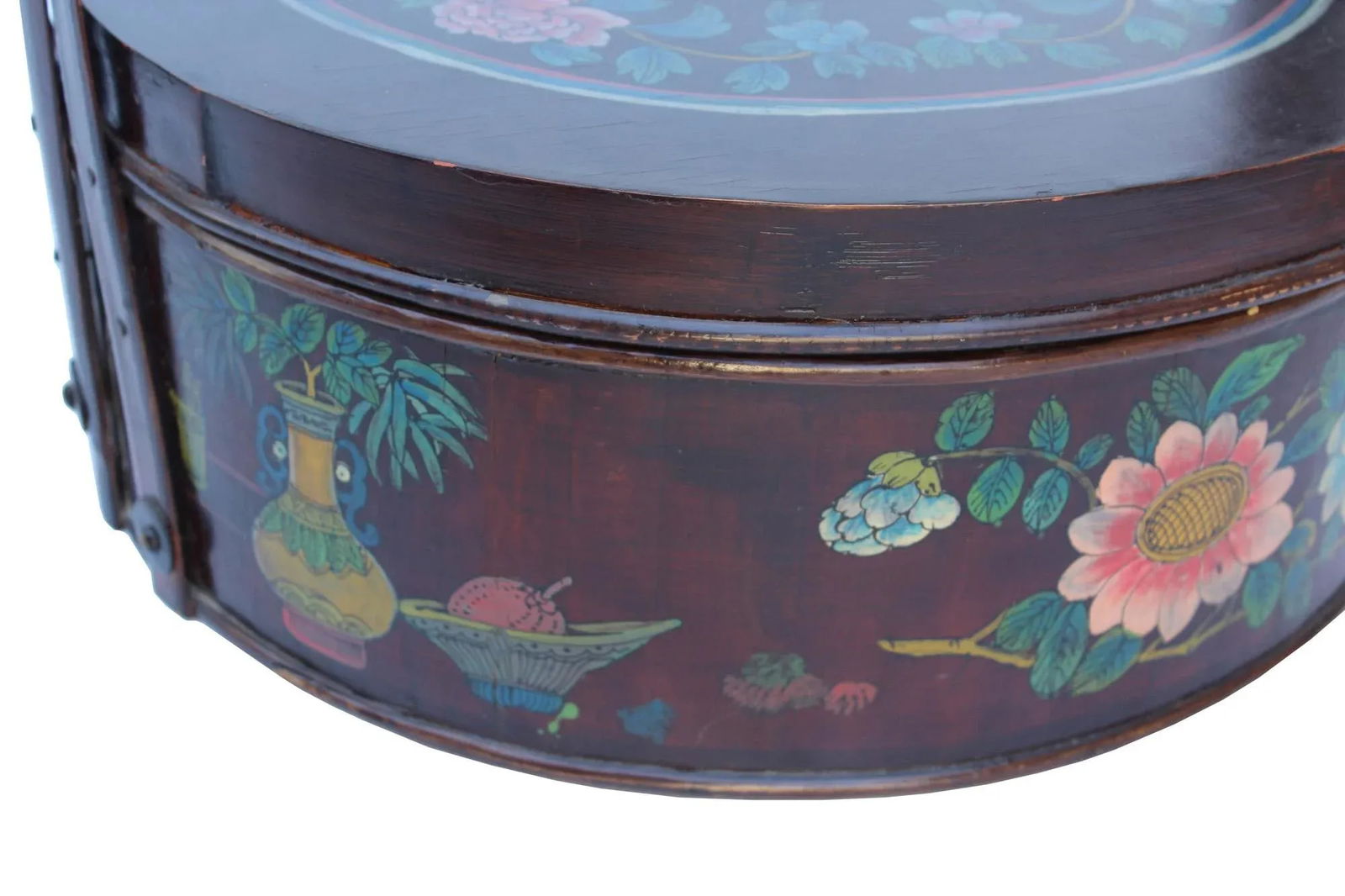 Chinese Handmade Gold Ingot Shape Floral Pattern Bamboo Strip Dim Sum Basket - 5