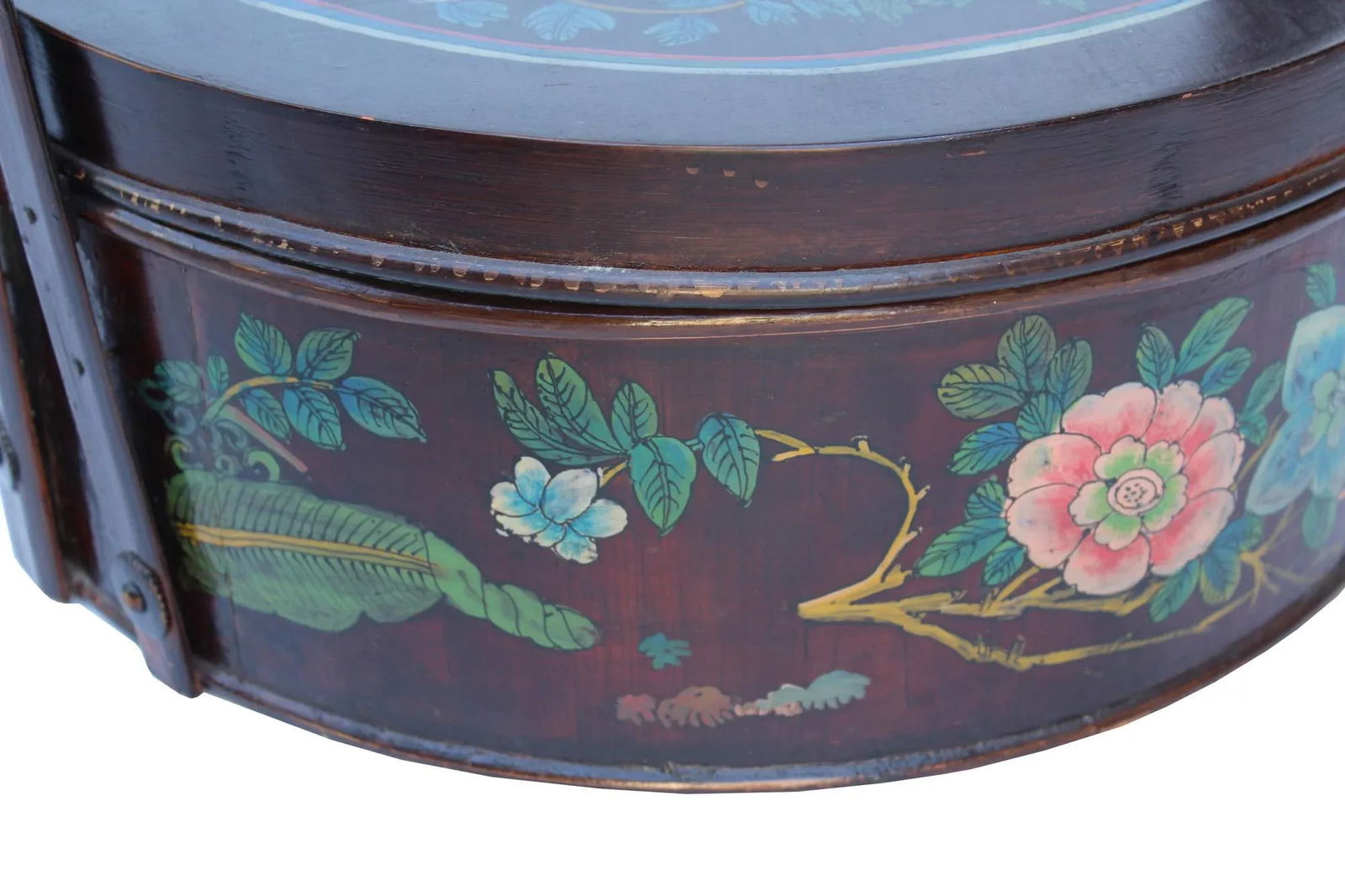 Chinese Handmade Gold Ingot Shape Floral Pattern Bamboo Strip Dim Sum Basket - 9