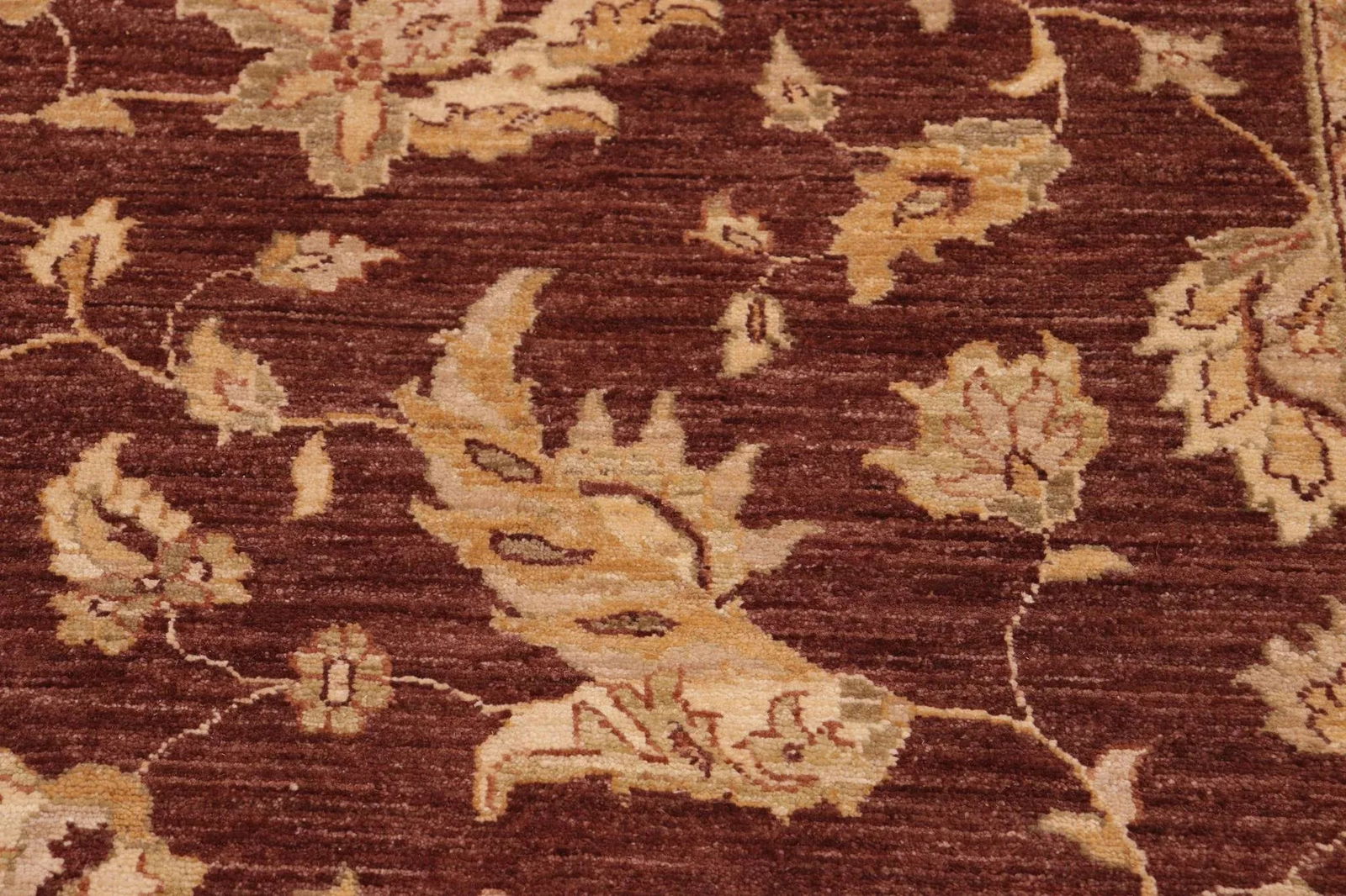 Oriental Ziegler Brown Beige Hand-Knotted Wool Rug - 8'2'' X 9'7'' - 4