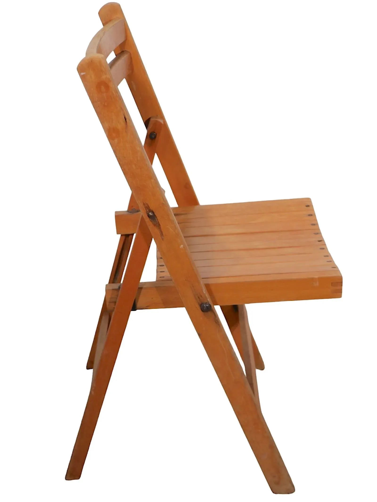 Folding Dining Height Mid Century Industrial Chair Made in Yugoslavia - 3