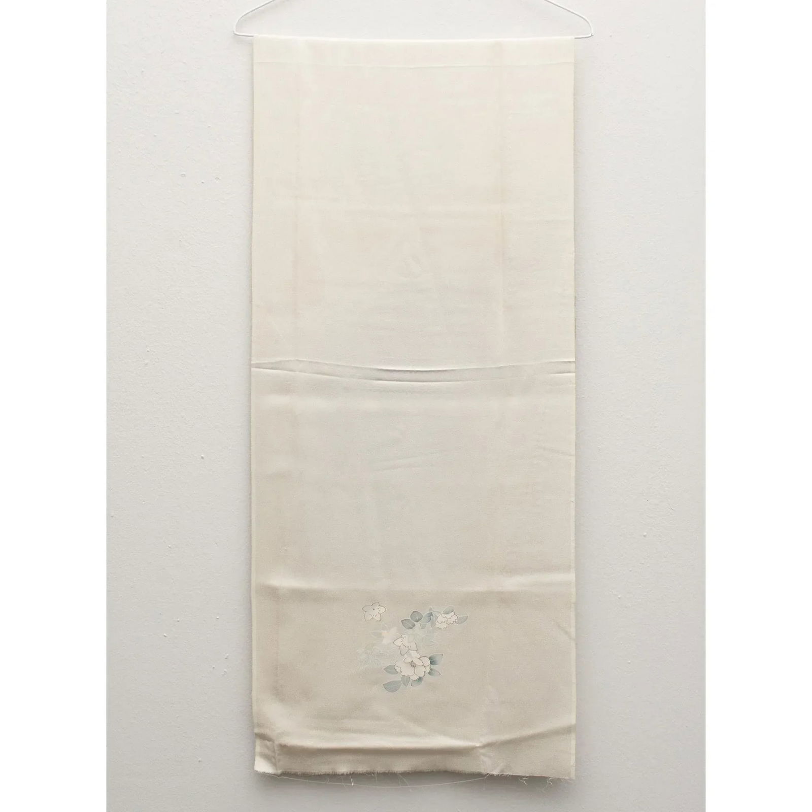 Showa Era Vintage Japanese Double-Sided Silk Panel With Divine Peacock and Flowers - 9