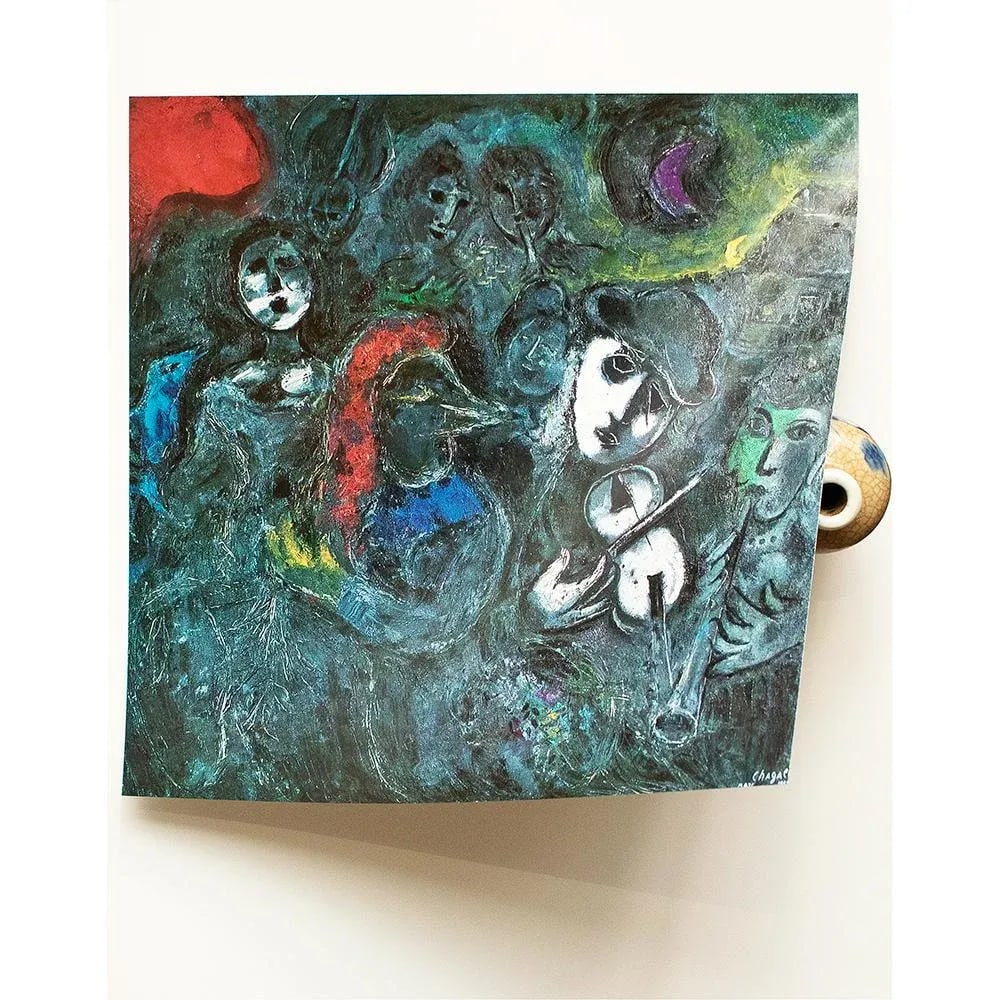 1972 After Marc Chagall "Acrobats at Night", Full-Color Parisian Print - 4