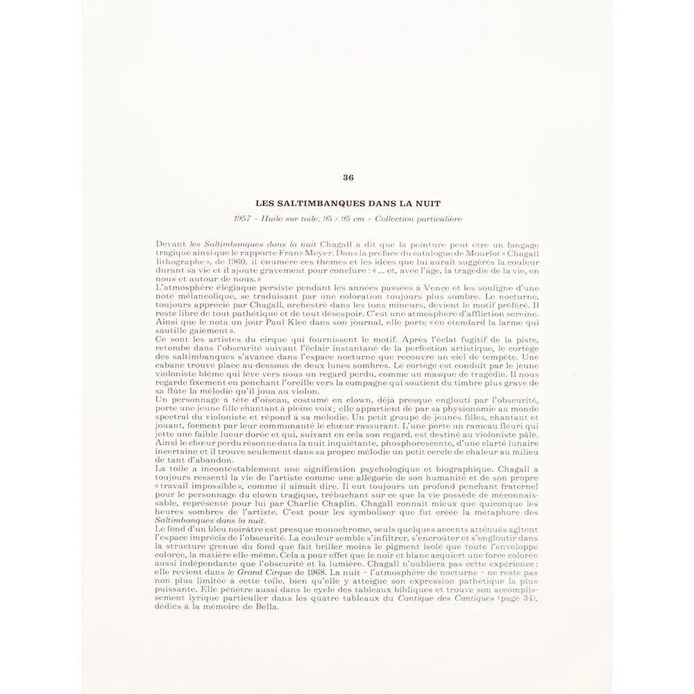 1972 After Marc Chagall "Acrobats at Night", Full-Color Parisian Print - 5