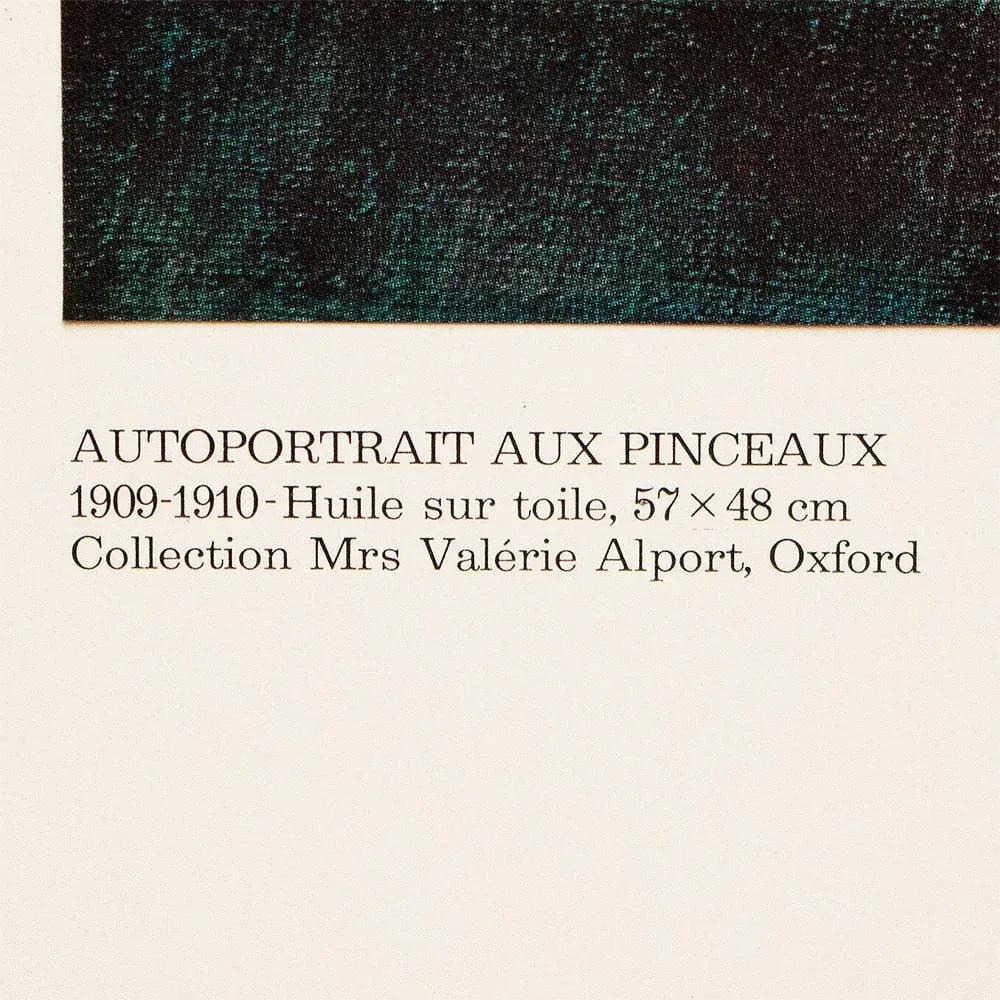 1972 After Marc Chagall "Self-Portrait With Brushes", Full-Color Parisian Print - 5