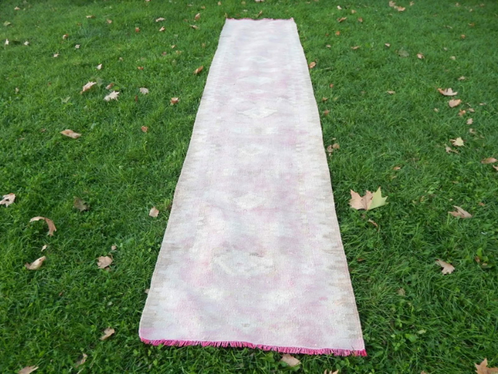 Distressed Vintage Turkish Kilim Runner 2"²6"³ × 10"²4"³ - 13