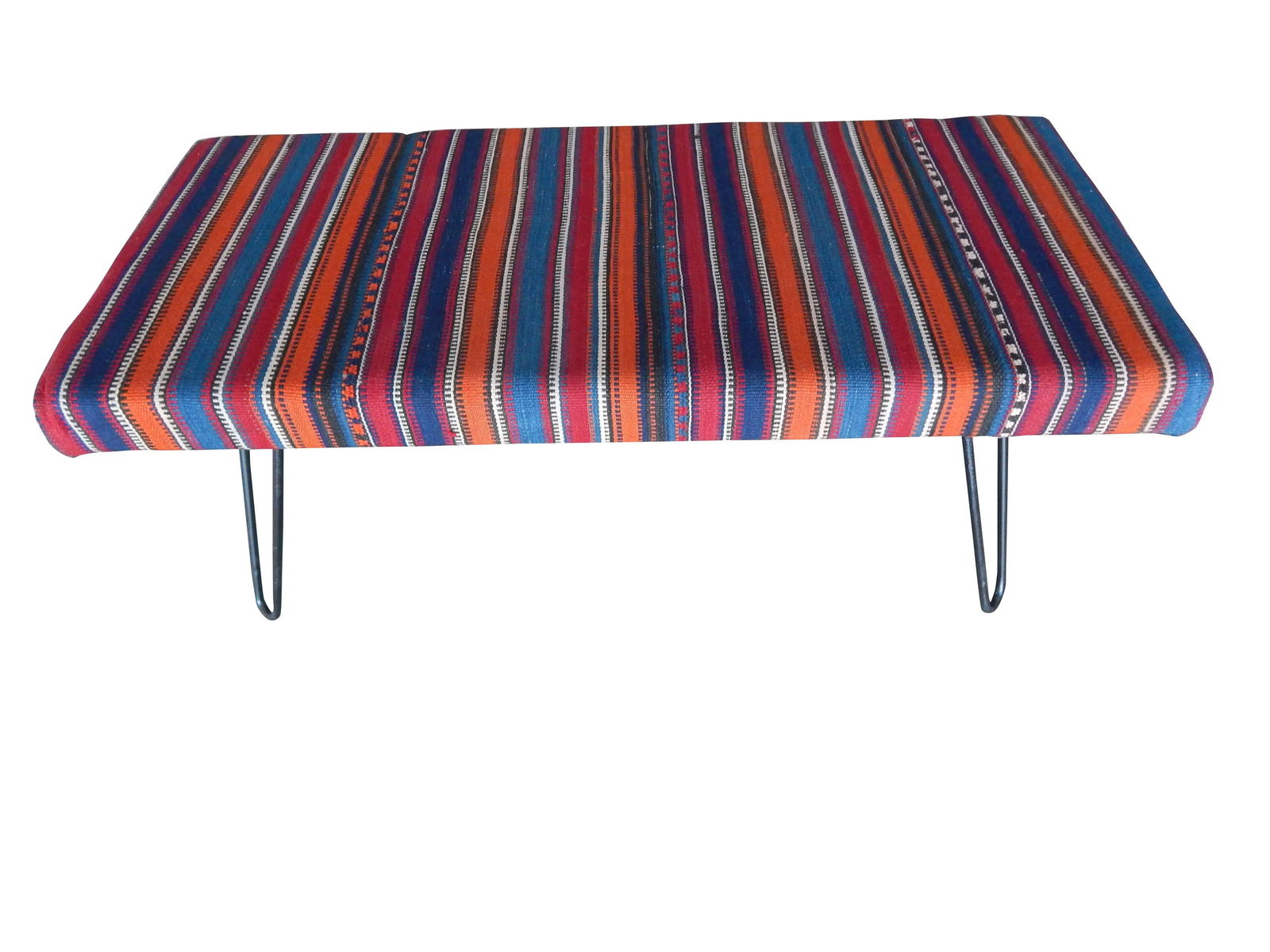 Kilim Upholstered Bench With Turkish Kilim Rug - 4