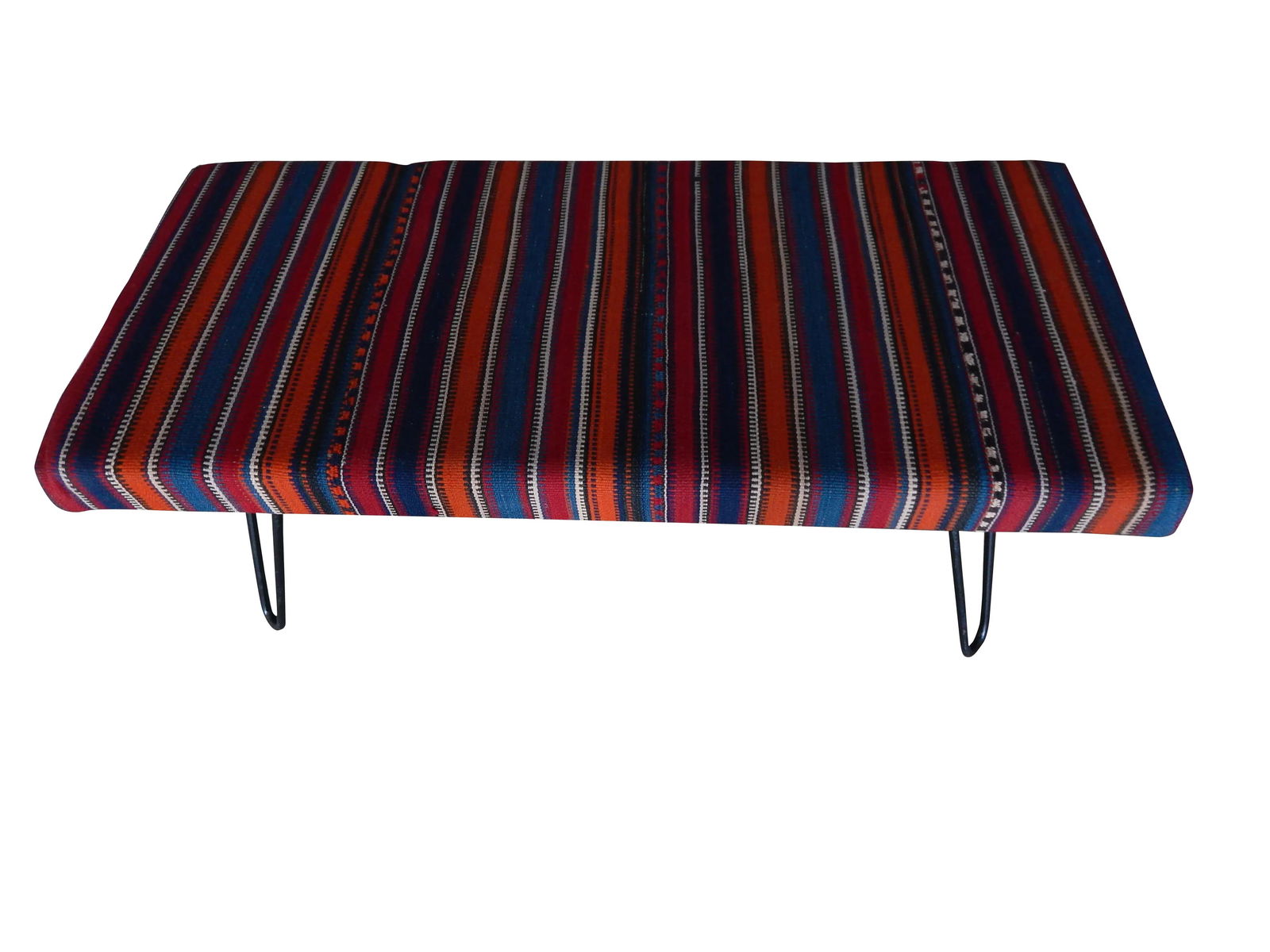 Kilim Upholstered Bench With Turkish Kilim Rug - 6