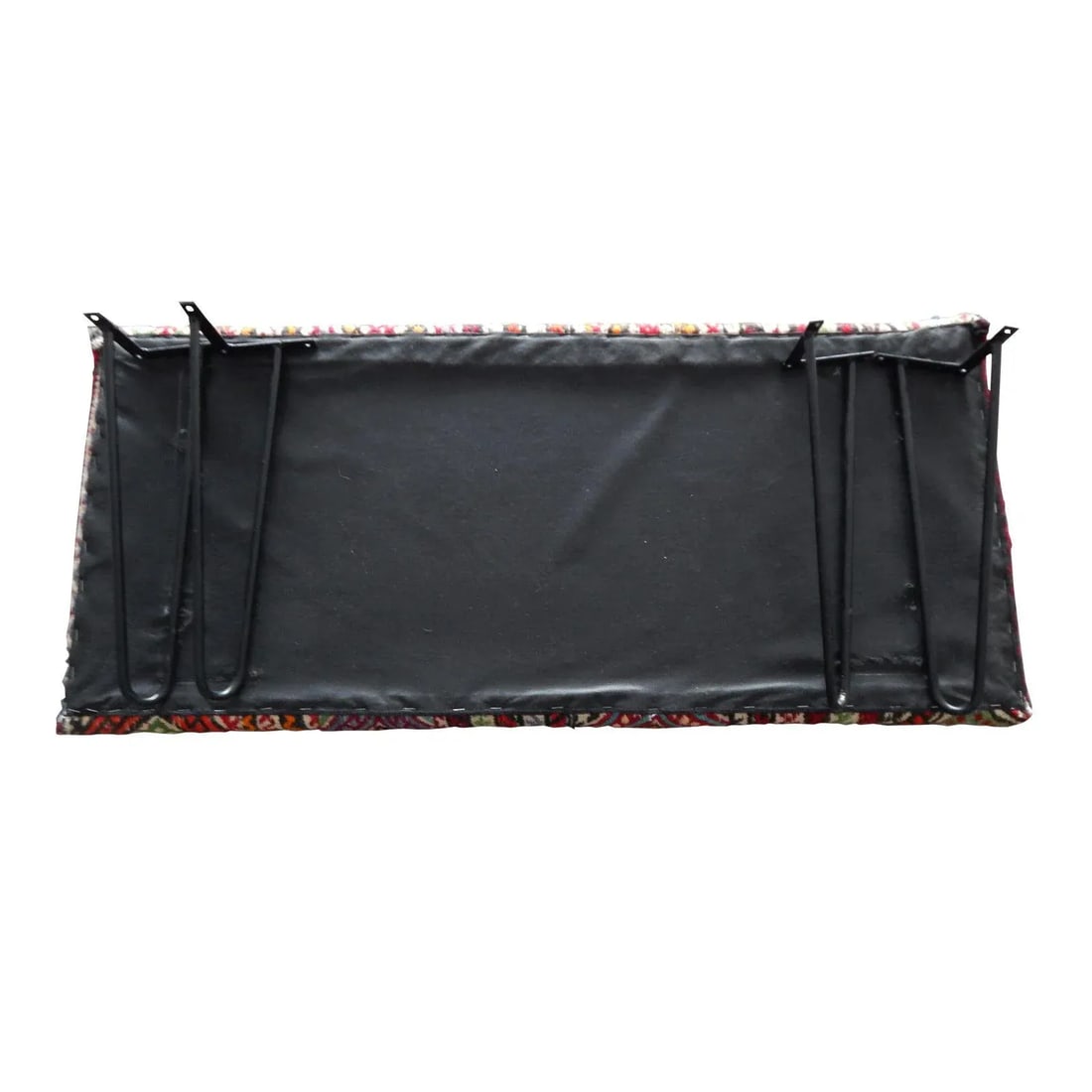 Kilim Upholstered Bench With Turkish Kilim Rug - 9