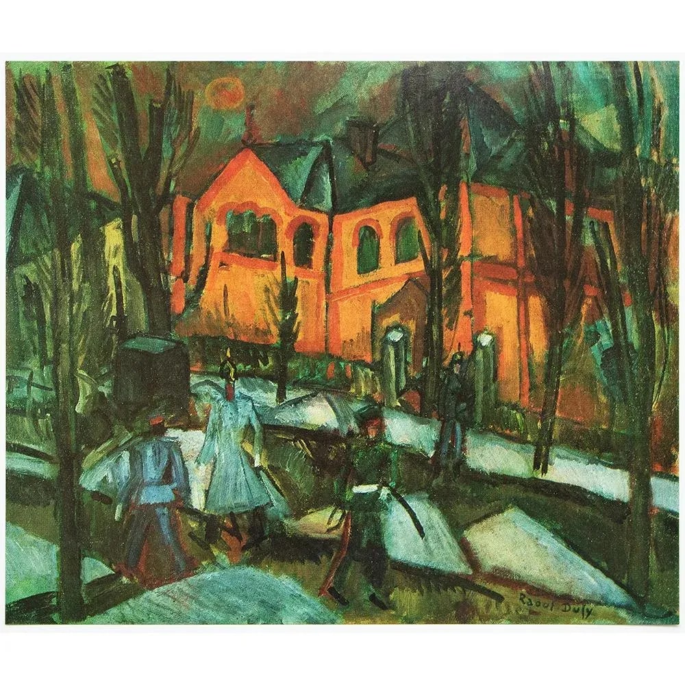 1970 After Raoul Dufy "Street in Munich", Full-Color Parisian Print - 2