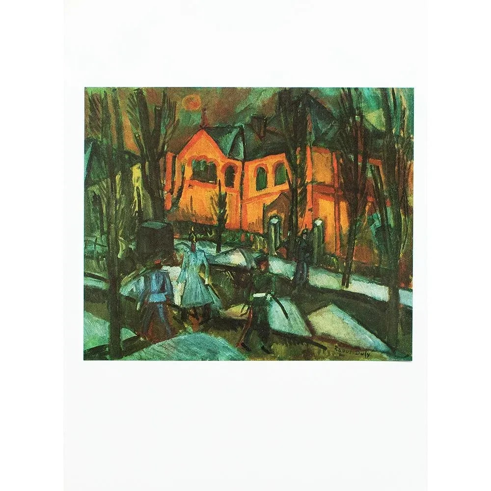 1970 After Raoul Dufy "Street in Munich", Full-Color Parisian Print - 6
