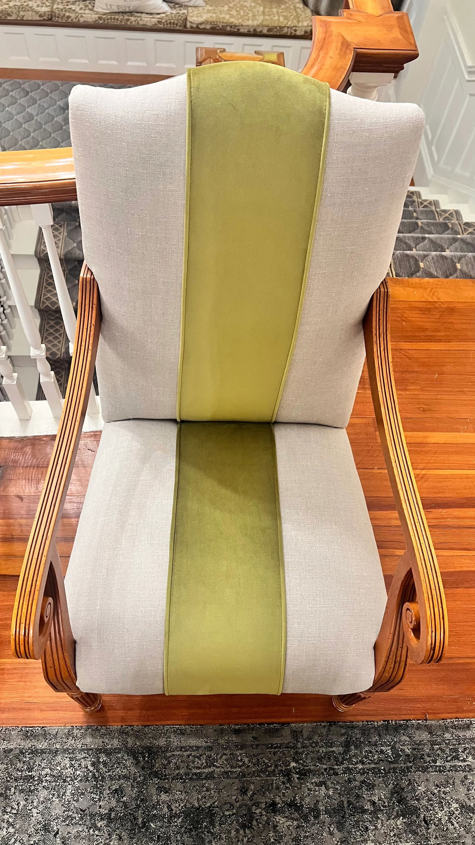 Reupholstered Baker Furniture Milling Road Accent Chair With Leather Back - 10