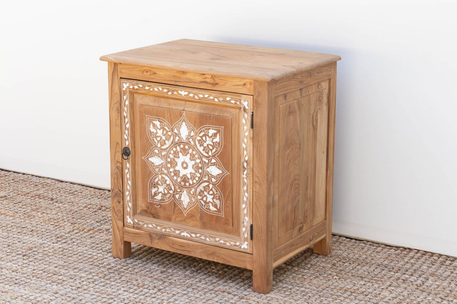 Mother of Pearl Inlay Medallion Small Cabinet - 2