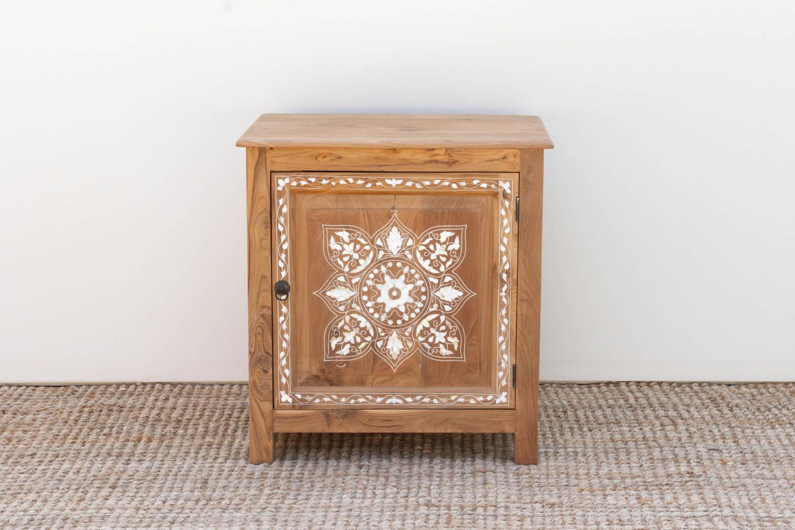 Mother of Pearl Inlay Medallion Small Cabinet - 3