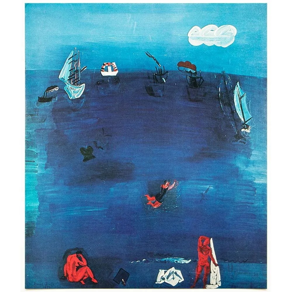 1970 After Raoul Dufy "The Mediterranean", Full-Color Parisian Print - 2