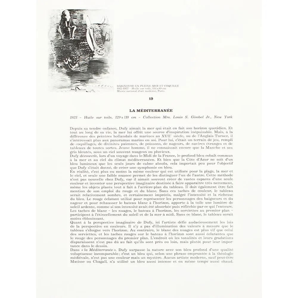 1970 After Raoul Dufy "The Mediterranean", Full-Color Parisian Print - 5