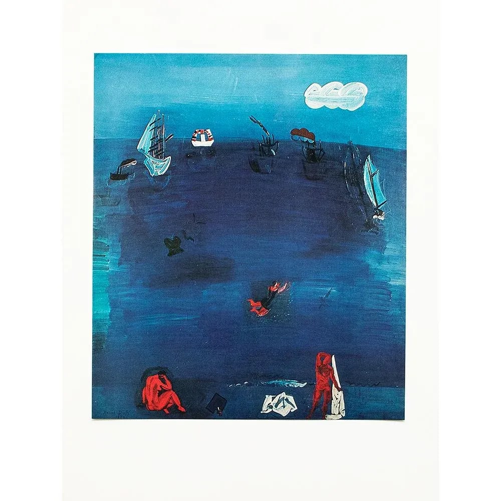 1970 After Raoul Dufy "The Mediterranean", Full-Color Parisian Print - 6