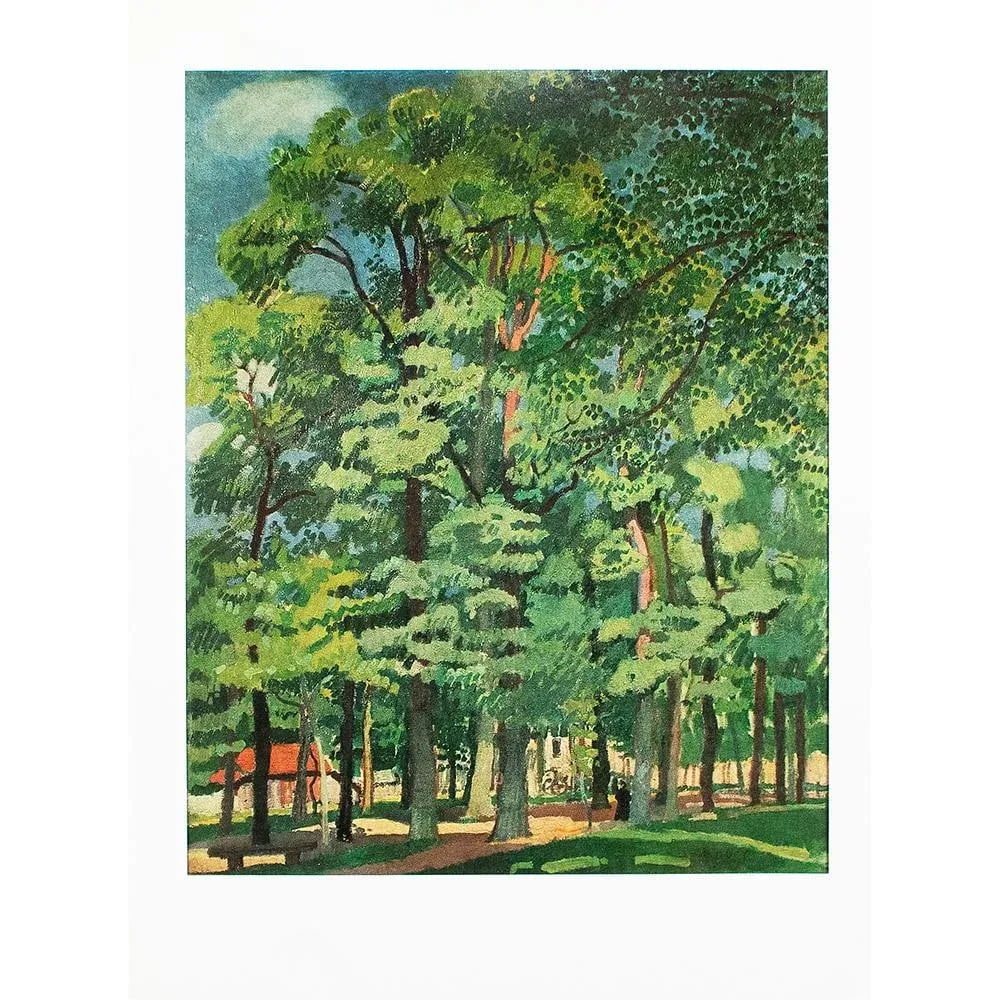 1970 After Raoul Dufy "Landscape in Falaise", Full-Color Parisian Print - 6