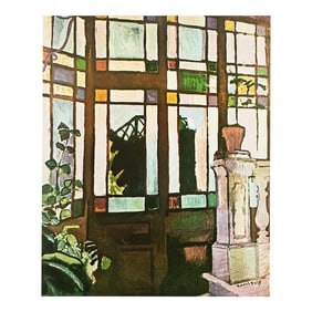 1970 After Raoul Dufy "Window With Coloured Glasses", Full-Color Parisian Print