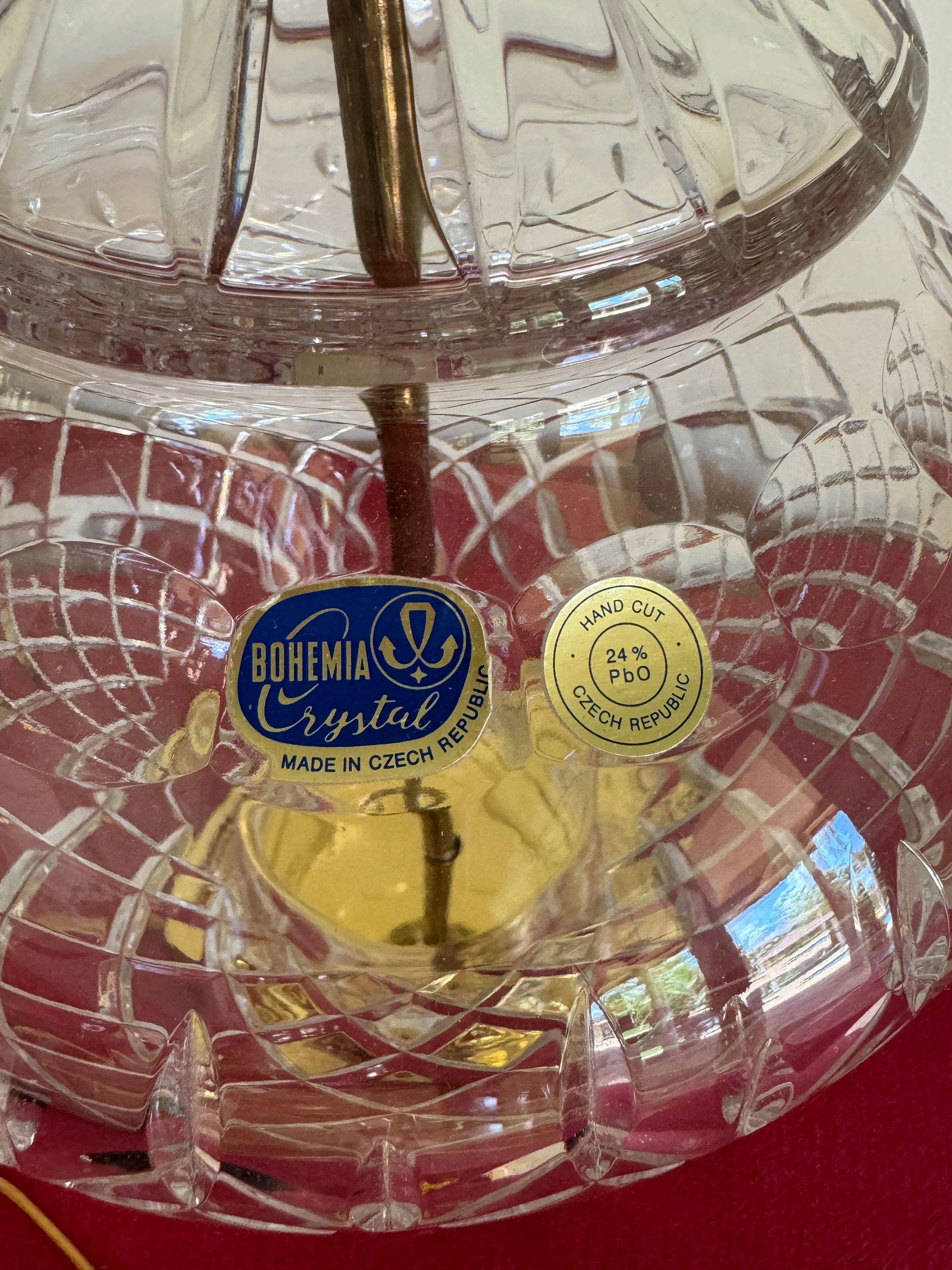 1990s Vintage Bohemia Crystal Table Lamps - Set of Two - 5