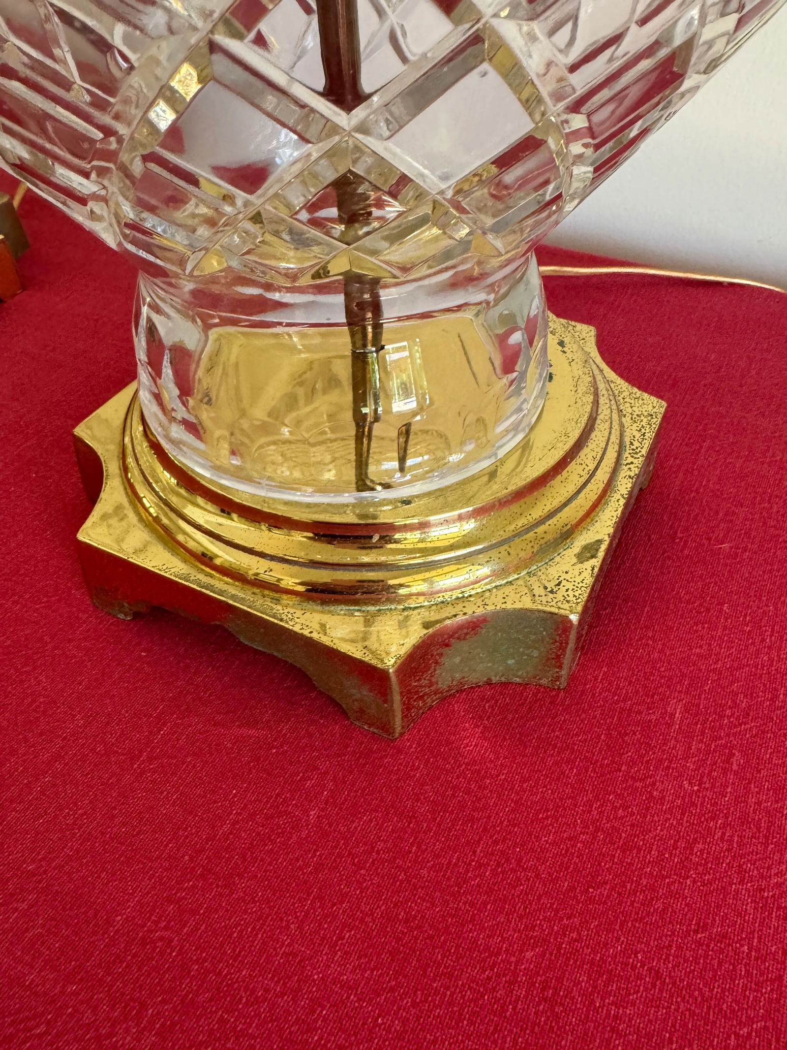 1990s Vintage Bohemia Crystal Table Lamps - Set of Two - 7