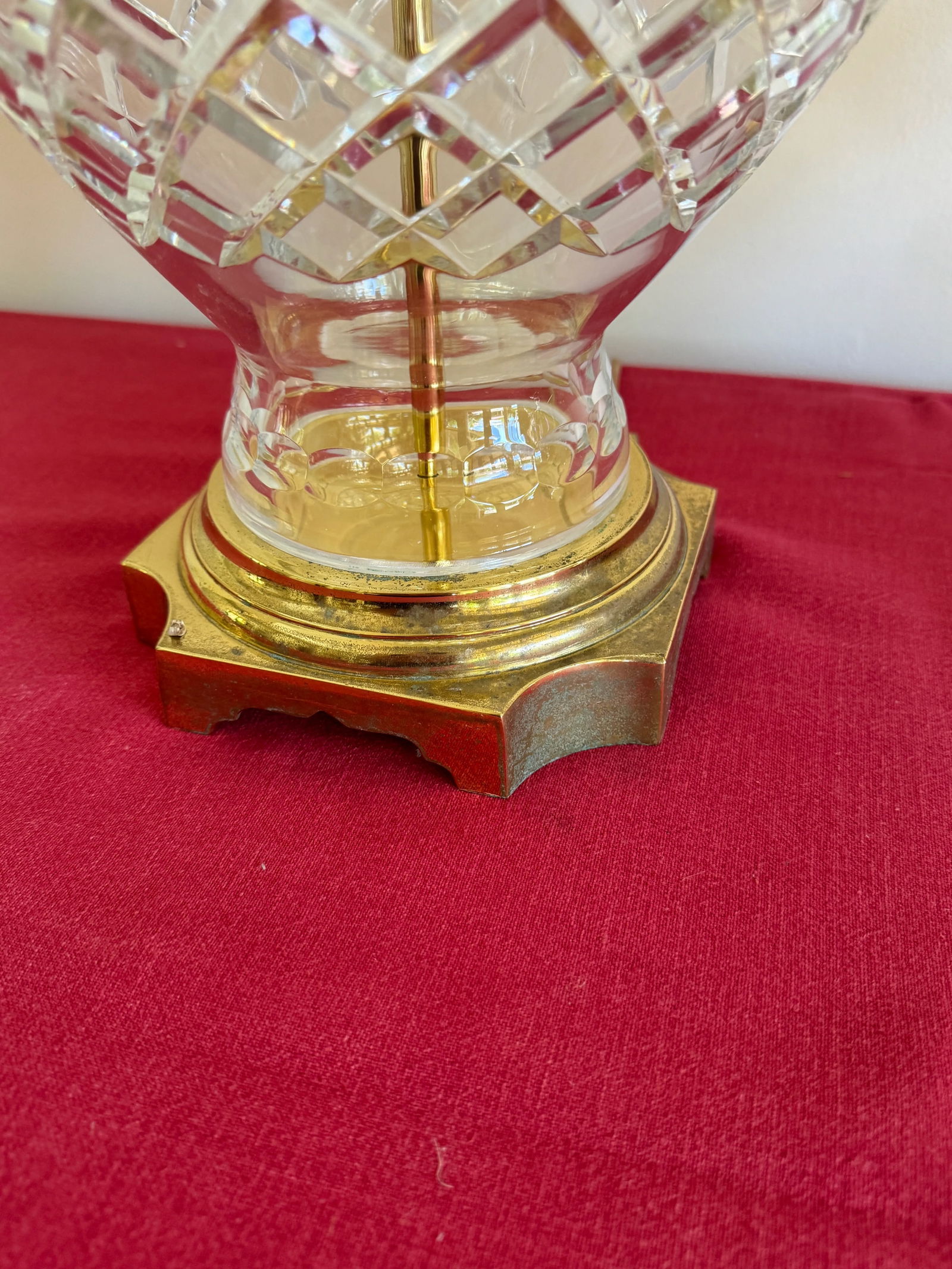 1990s Vintage Bohemia Crystal Table Lamps - Set of Two - 8