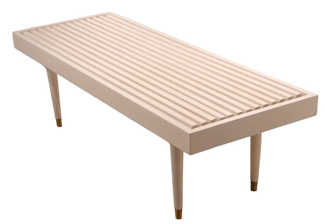 Mid Century Slat Bench Coffee Table C 1950/60's - 3