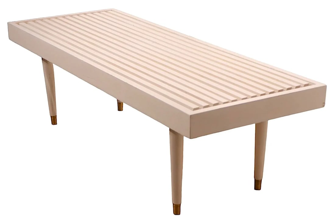 Mid Century Slat Bench Coffee Table C 1950/60's - 4