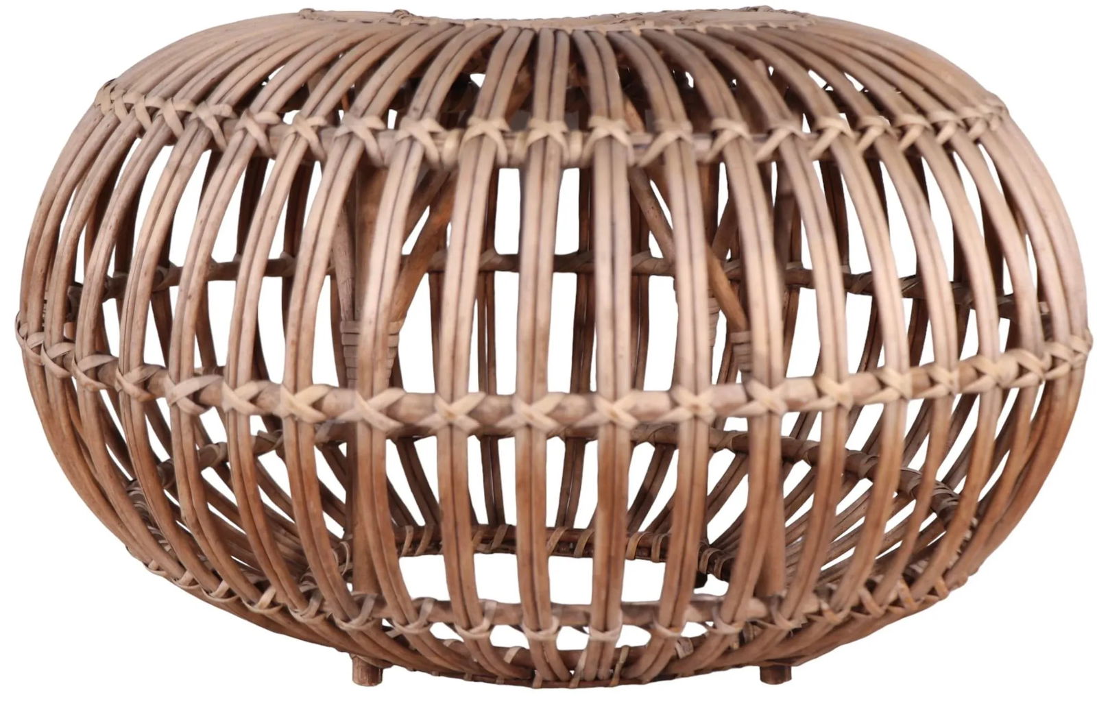 Stick Wicker Reed Ottoman Stool Footrest Pouf by Franco Albini - 8