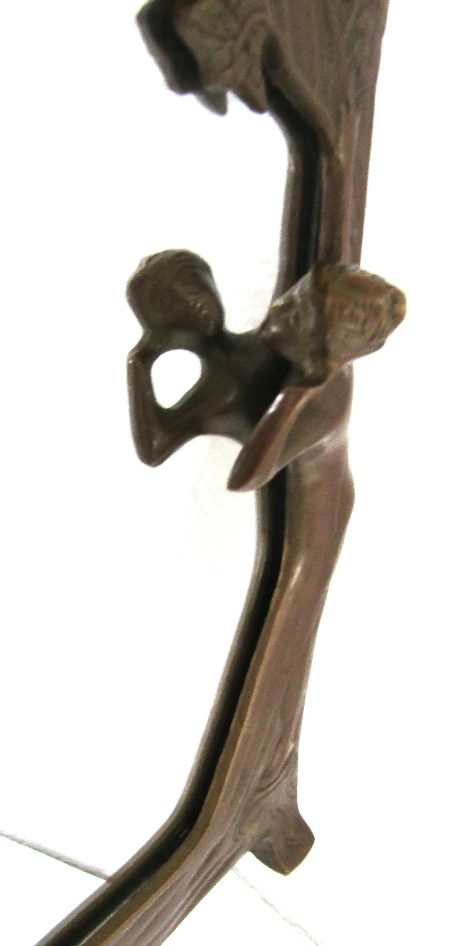 Lady of the Lake Antique Art Nouveau Bronze Free-Standing Table Mirror, Circa 1910 - 7