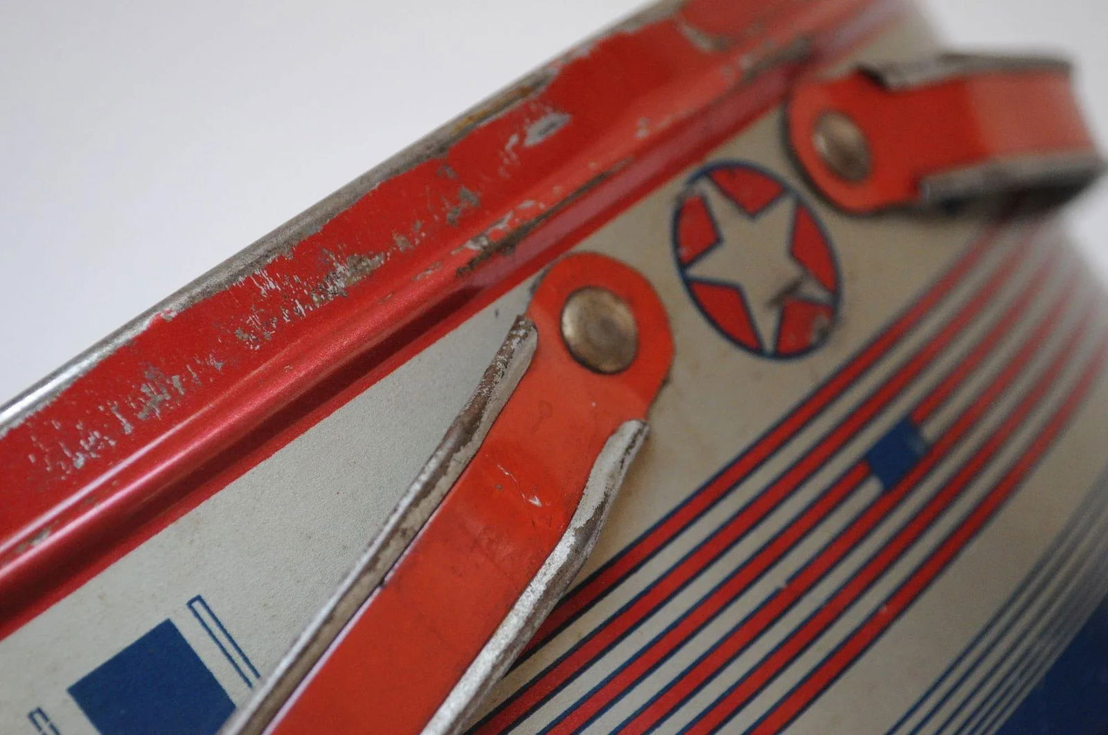 Vintage Burlington Zephyr Locomotive Tin Litho Lunchbox by Decoware - 10