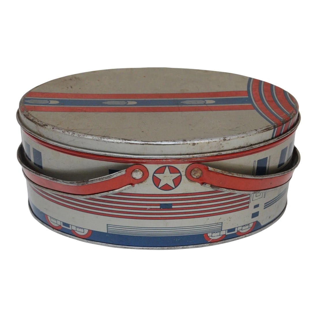 Vintage Burlington Zephyr Locomotive Tin Litho Lunchbox by Decoware (1 of 12)