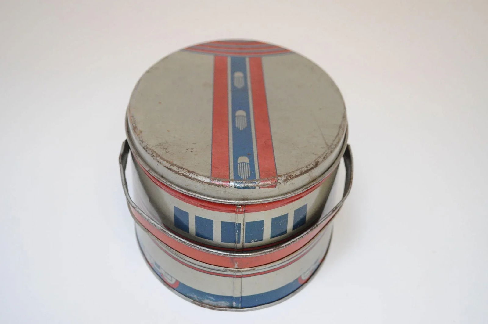 Vintage Burlington Zephyr Locomotive Tin Litho Lunchbox by Decoware - 3