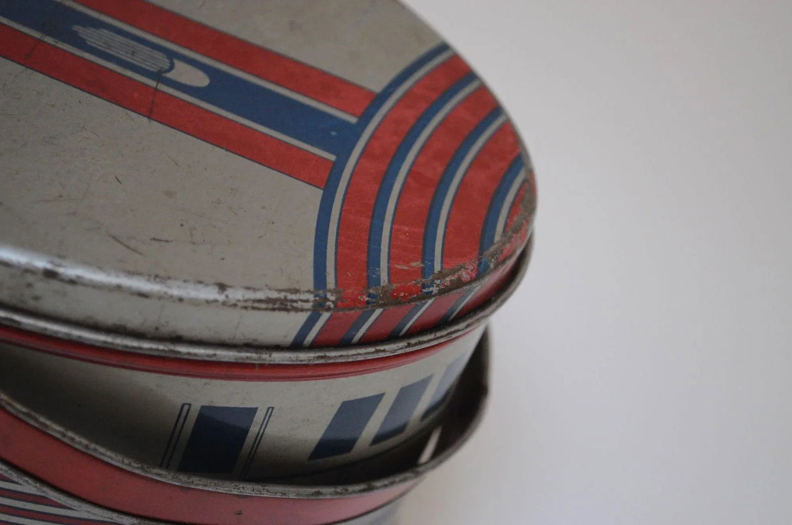 Vintage Burlington Zephyr Locomotive Tin Litho Lunchbox by Decoware - 7