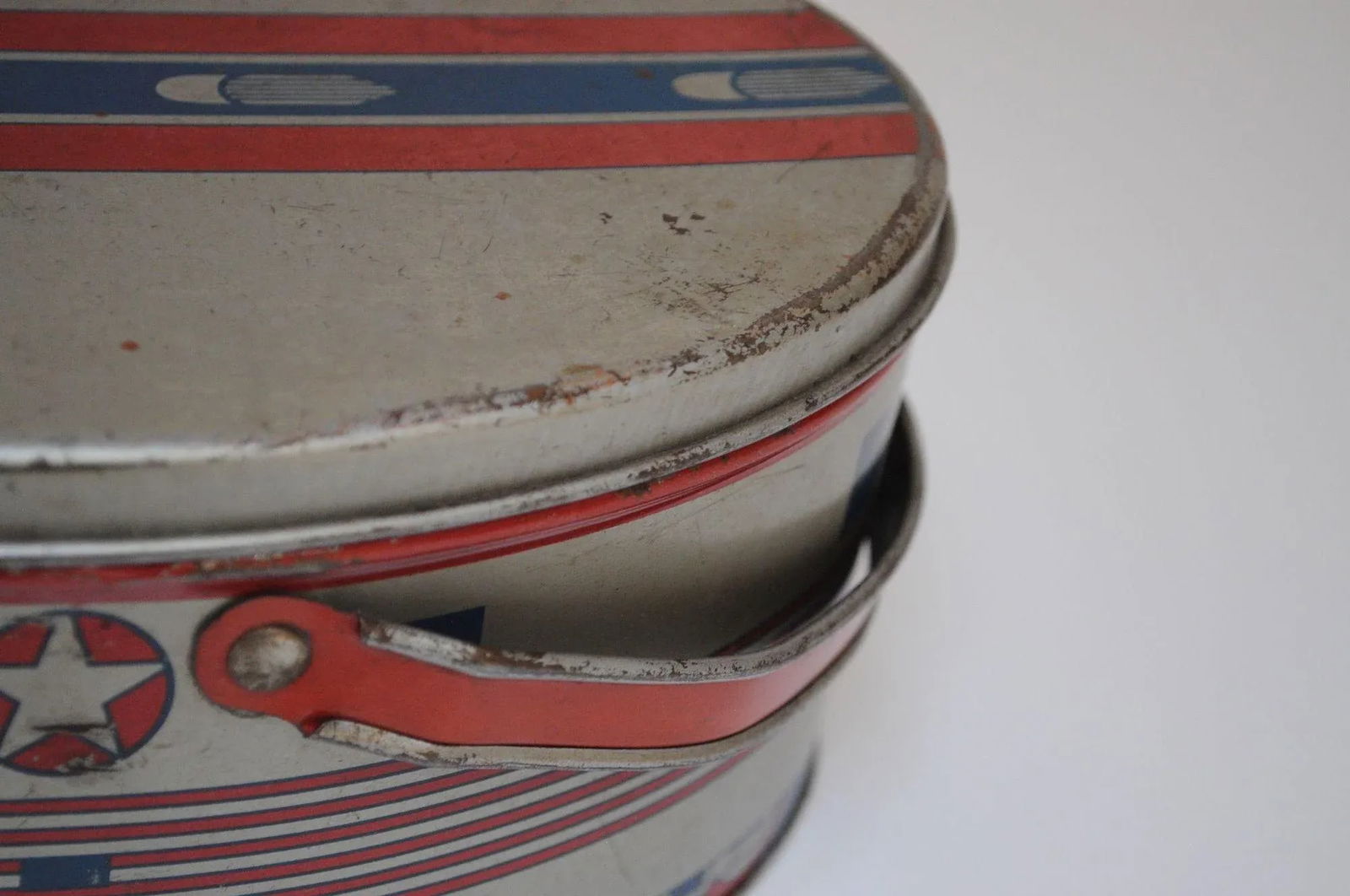 Vintage Burlington Zephyr Locomotive Tin Litho Lunchbox by Decoware - 9