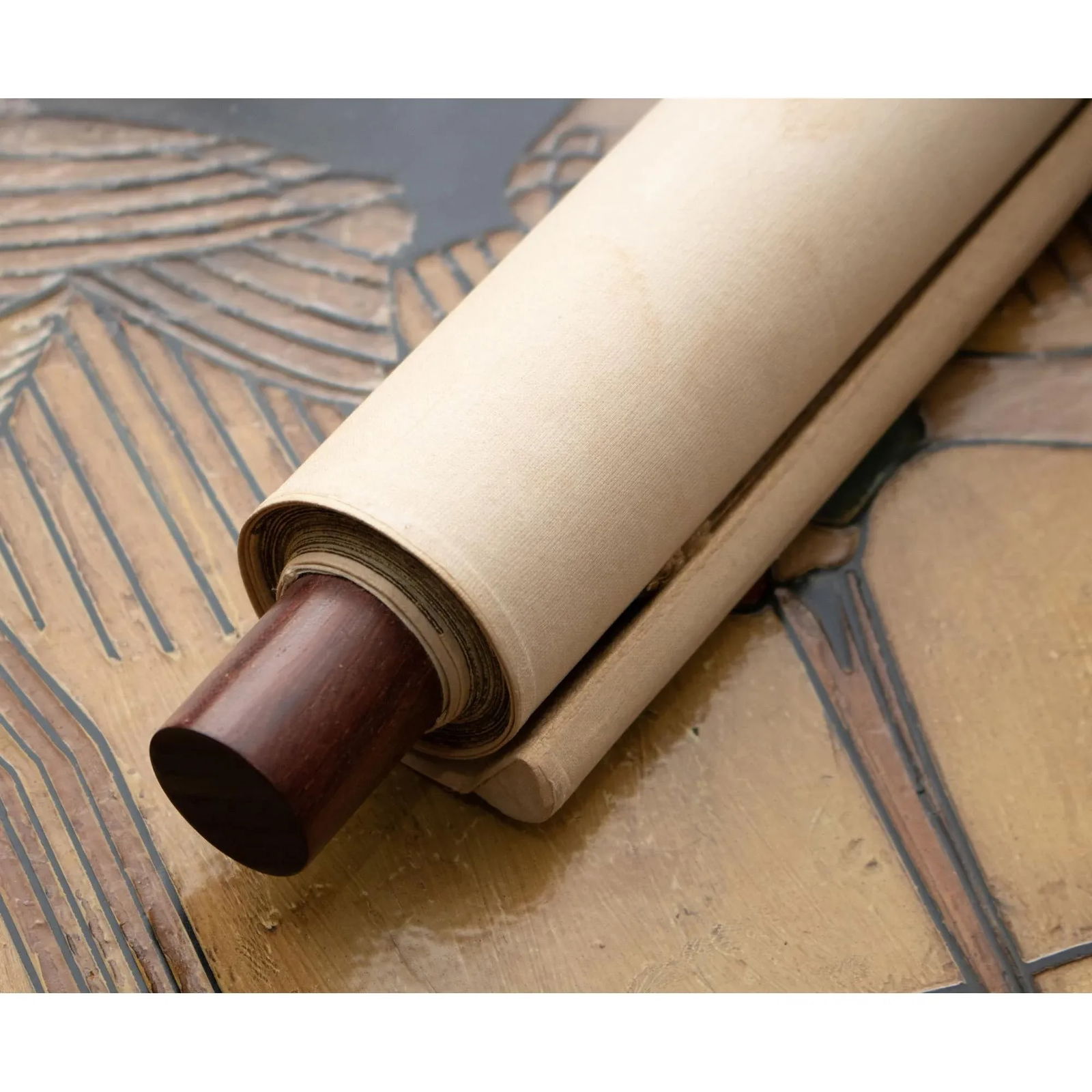 Mid 20th Century Showa Era Japanese Monochrome Watercolor Landscape Painting With Boats and Fisherma - 11