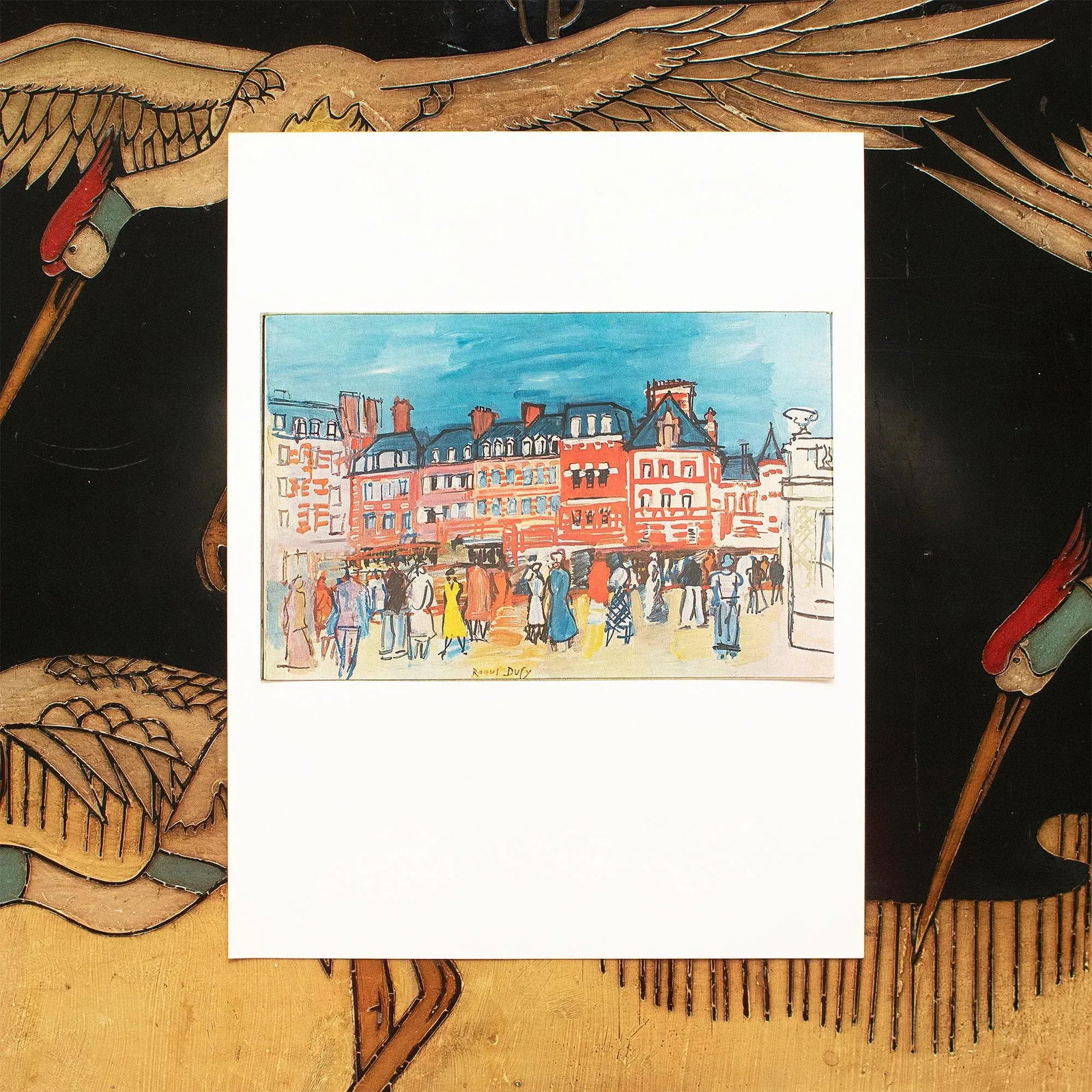 1970 After Raoul Dufy "Houses in Trouville", Full-Color Parisian Print - 3