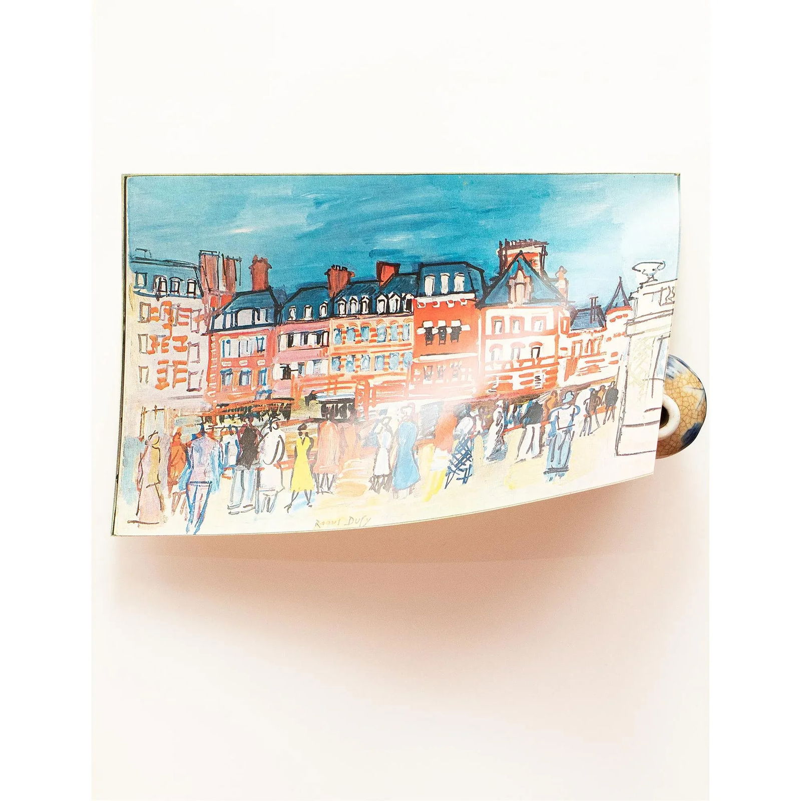 1970 After Raoul Dufy "Houses in Trouville", Full-Color Parisian Print - 4