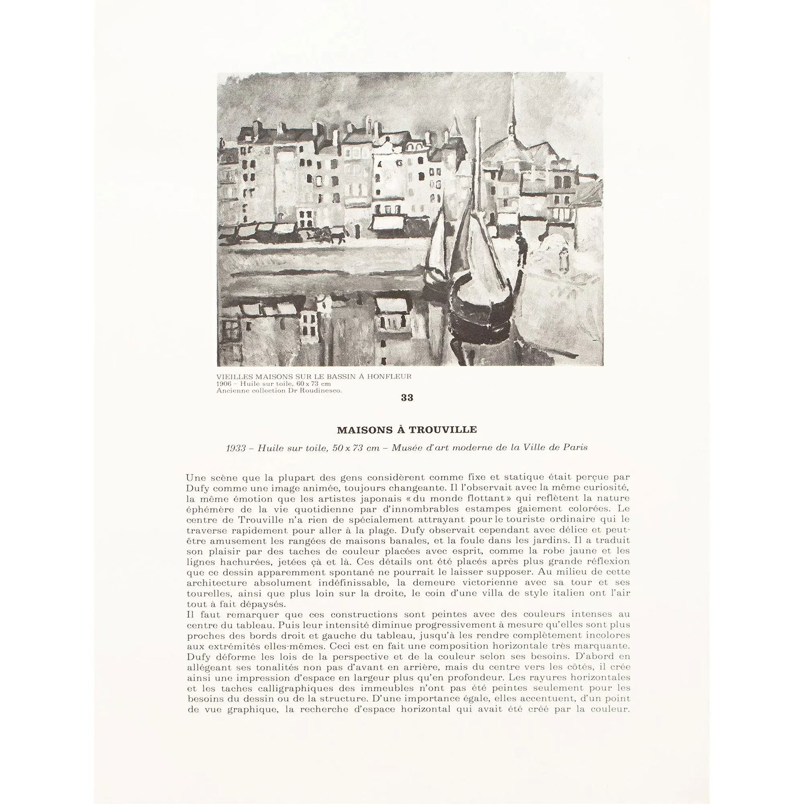 1970 After Raoul Dufy "Houses in Trouville", Full-Color Parisian Print - 5