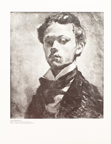 1970 After Raoul Dufy "Self-Portrait", Black and White Parisian Print