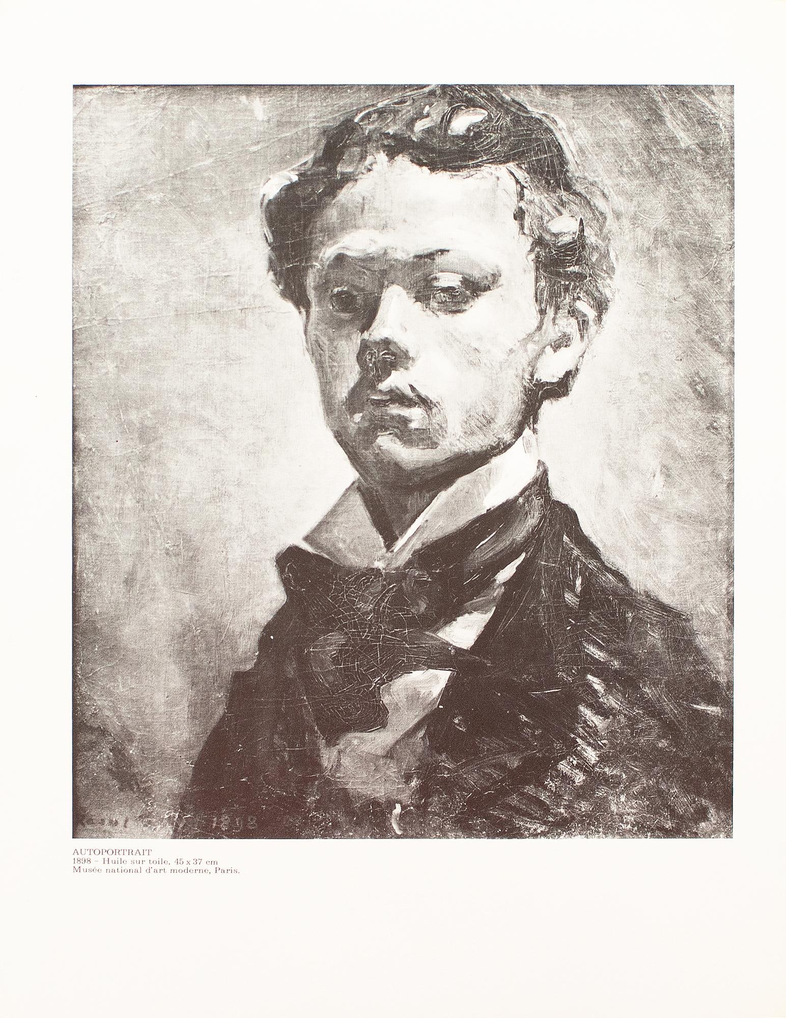 1970 After Raoul Dufy "Self-Portrait", Black and White Parisian Print - 6