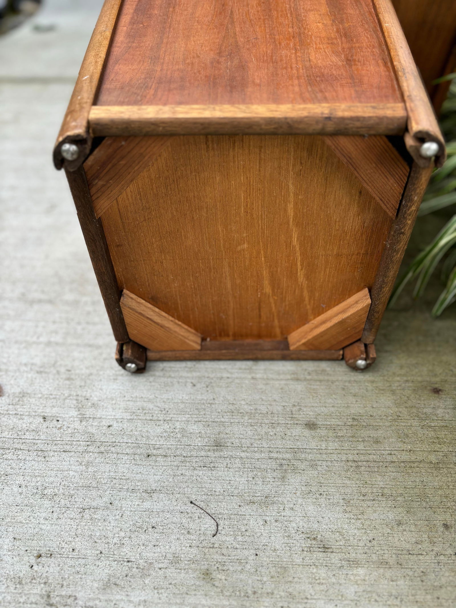 1960s Mid-Century Modern Mid Century Mahogany Wooden Trash Can Planter Pot - Set of 3 - 10