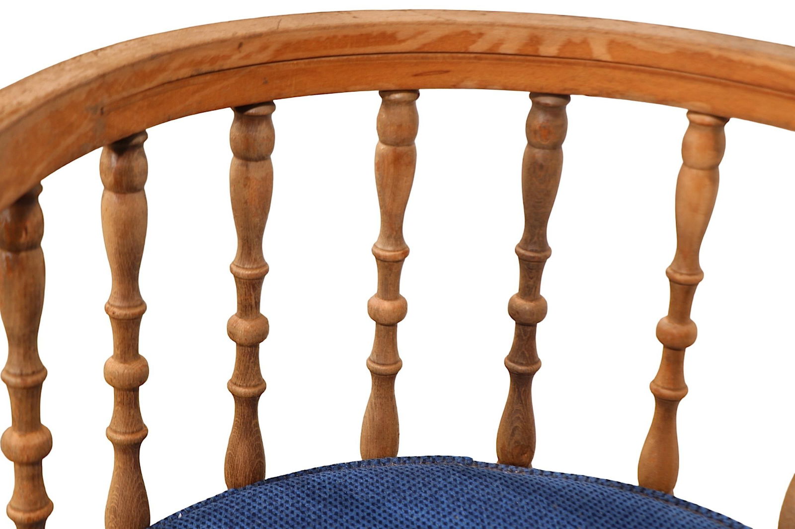 Brutalist Spanish Style Spindle Back Barrel Chair C 1970's - 11