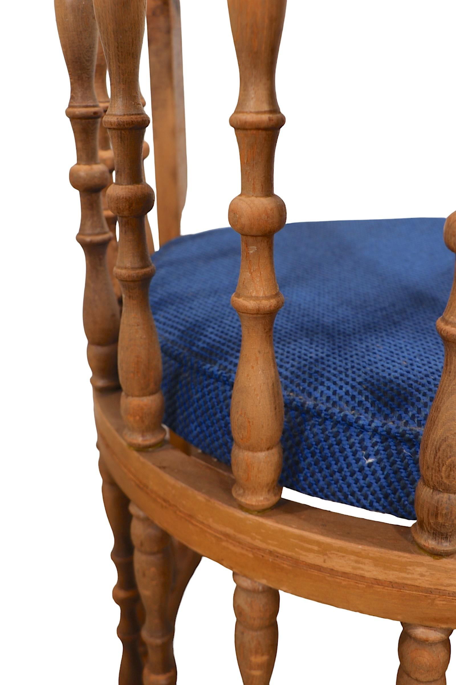 Brutalist Spanish Style Spindle Back Barrel Chair C 1970's - 12