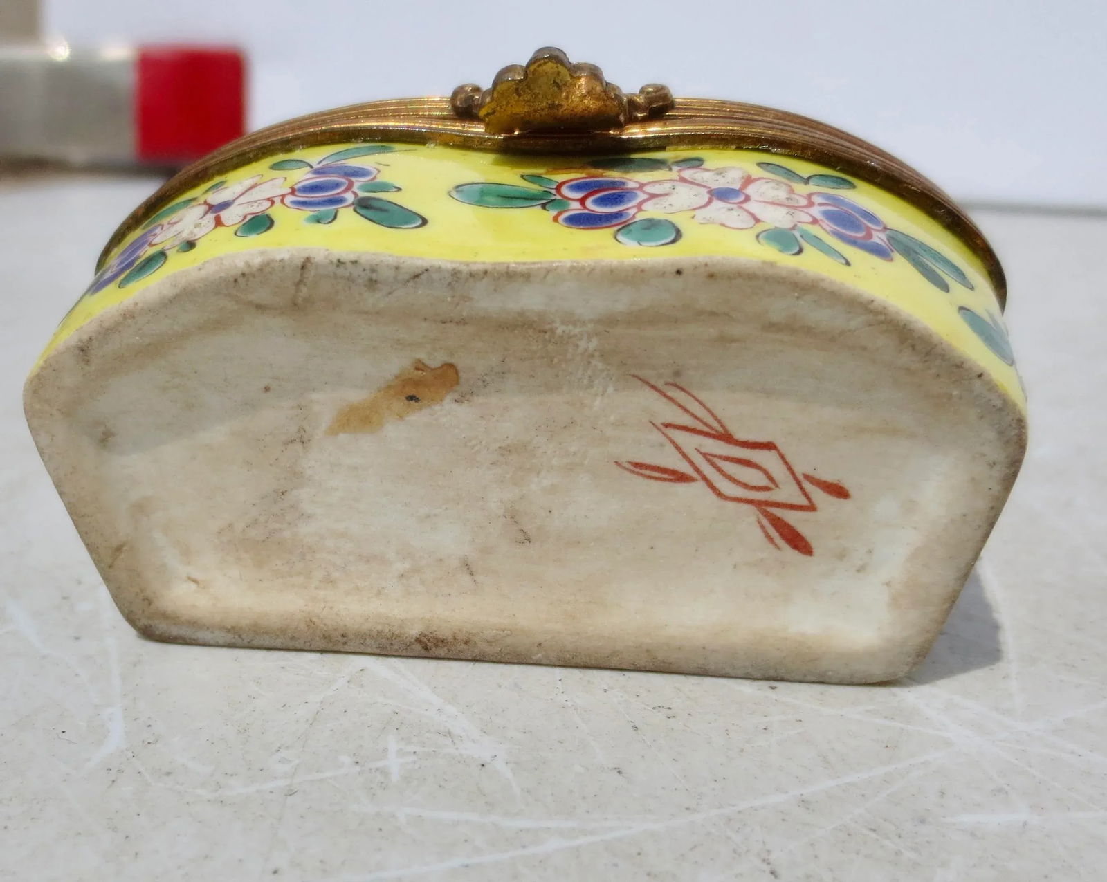 Antique French Porcelain Vanity Box - 7